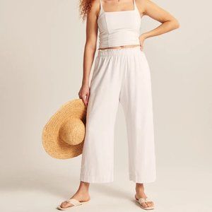 Linen-Blend Cropped Wide Leg Pants ✨ NWWT